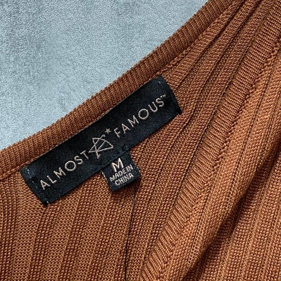 Almost Famous Brown Crave Fame Juniors' Dress - Picture 9 of 12